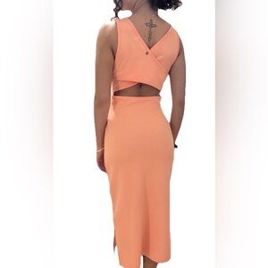 Peach Roxy Good Keepsake Strappy Casual/ Beach Midi Dress - Women’s Medium ￼